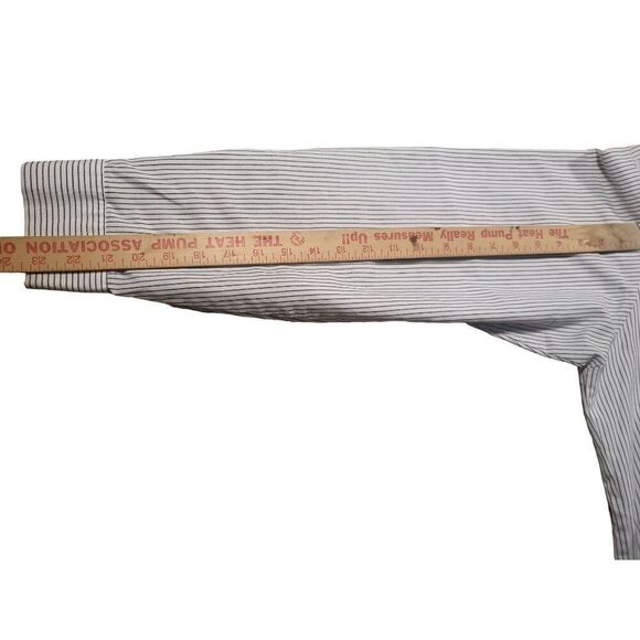 Red Kap‎ Shirt Striped Button Up Men Sz L Embroidered Brookhaven Country Club - Picture 5 of 7